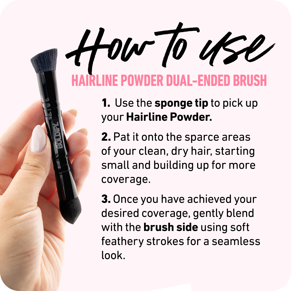 How to use hairline powder dual ended brush