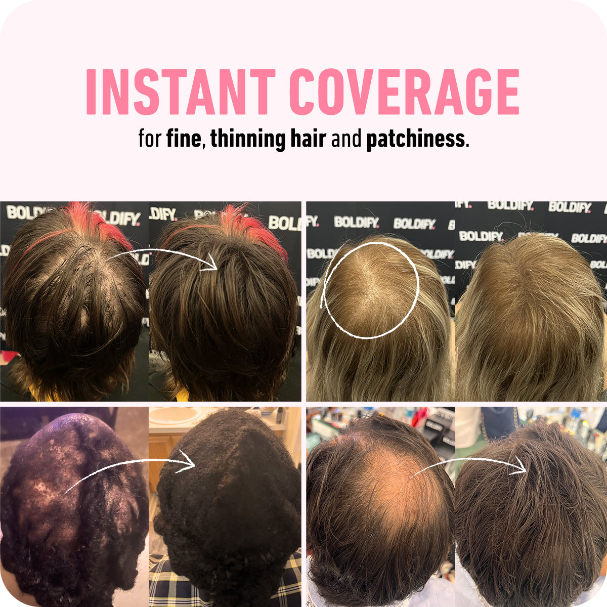 Instant Coverage with Hair Thickening Fibers Hairline Powder
