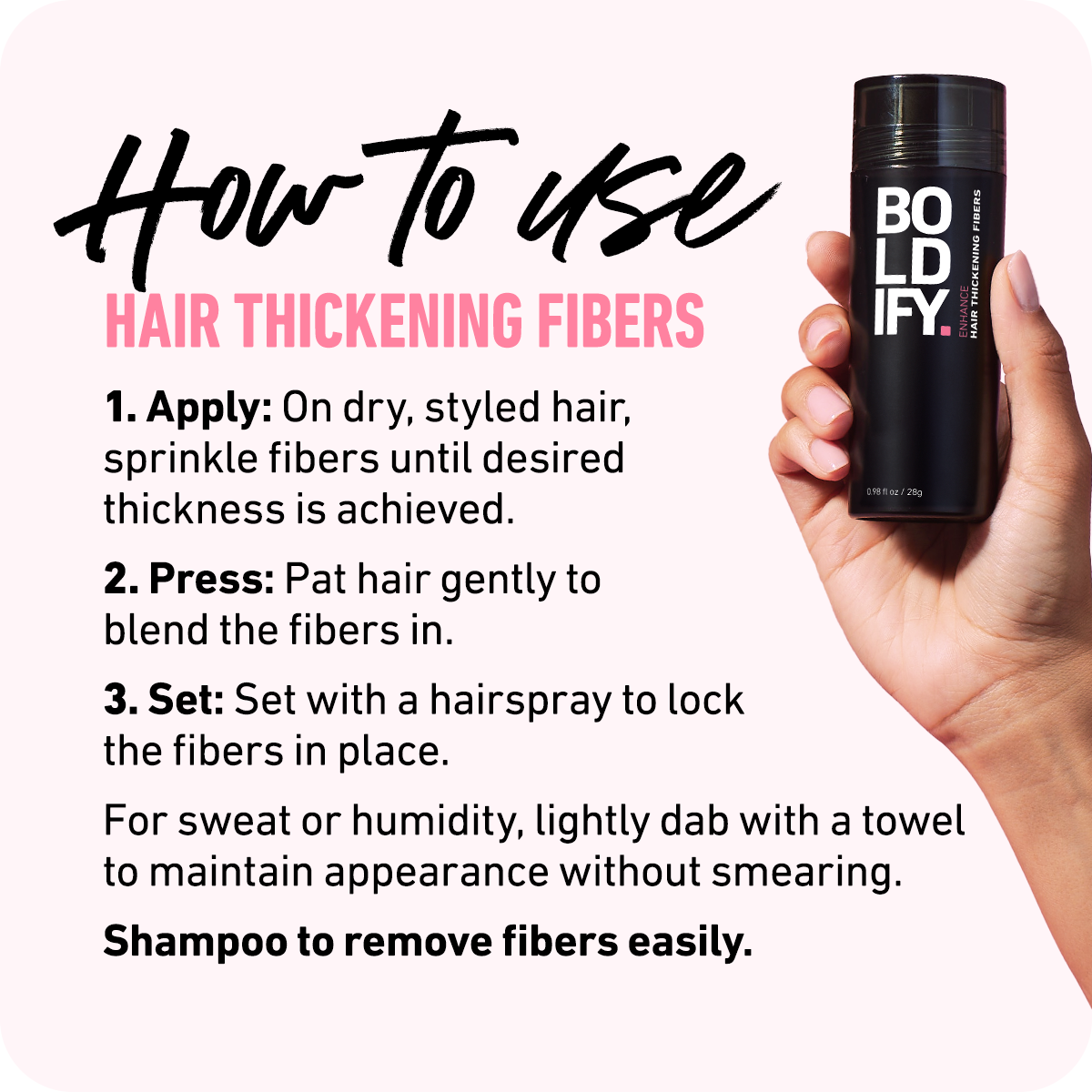 How to use hair thickening fibers