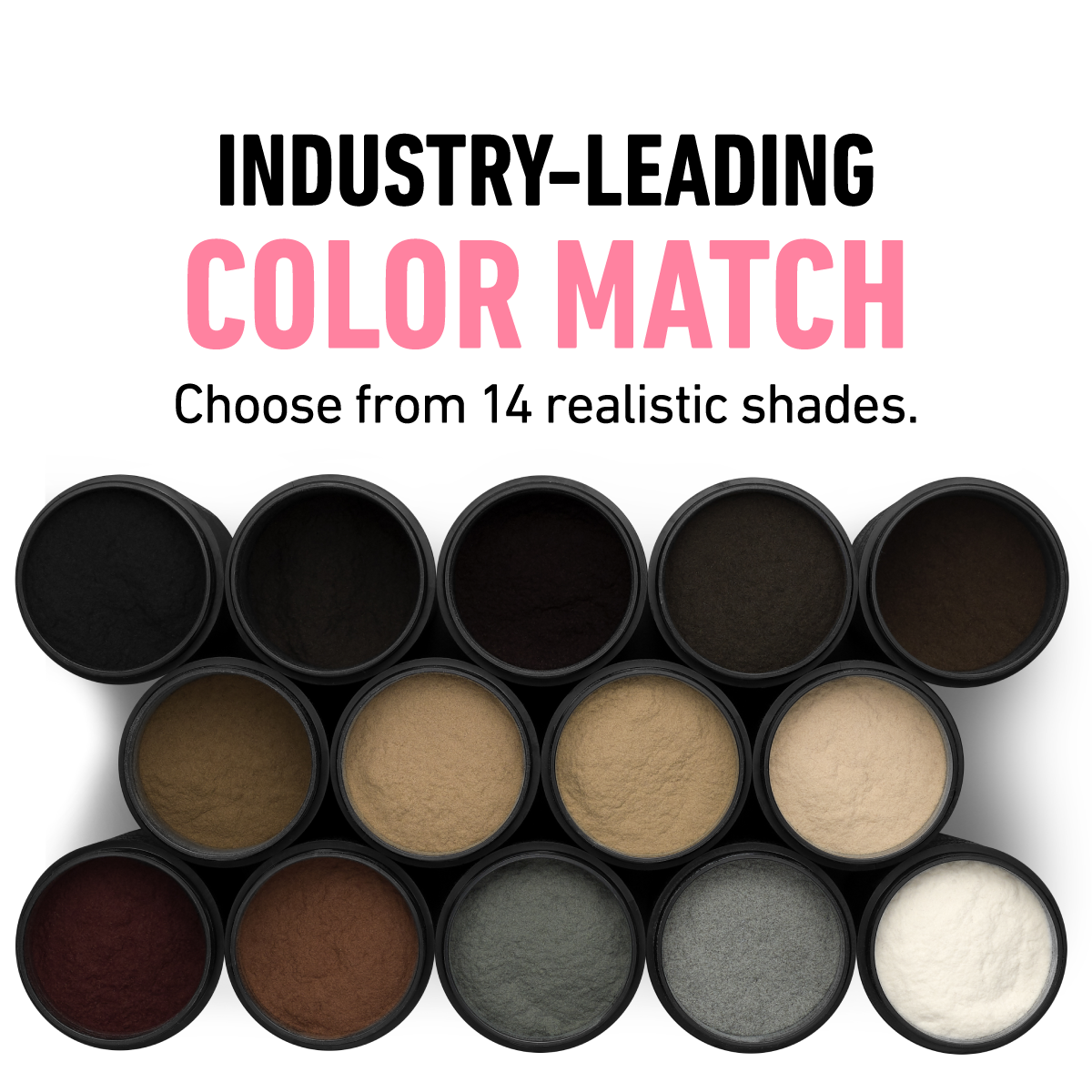 Hair Thickening Fibers Color Match