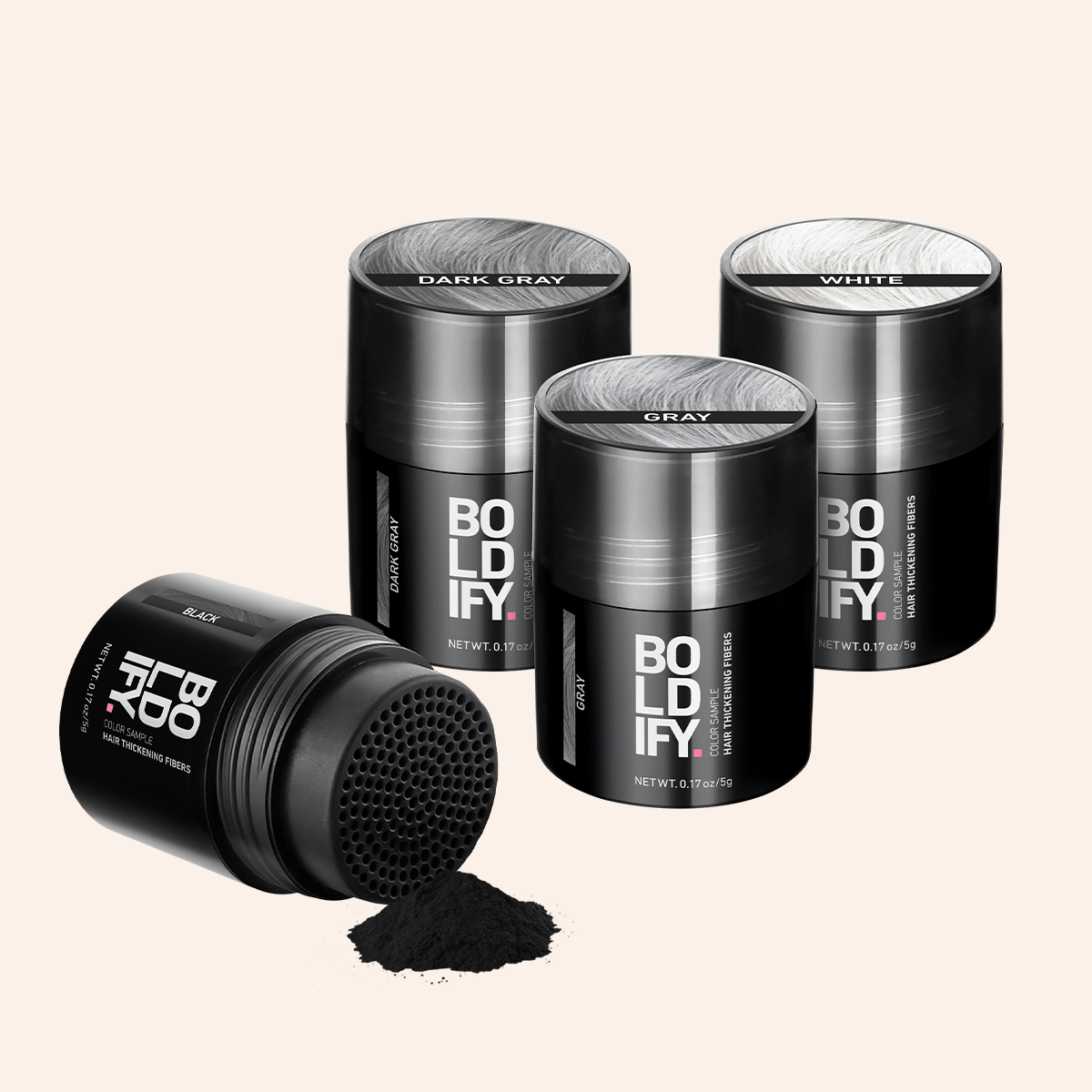 Hair Thickening Fibers Color Sample Kit - BOLDIFY