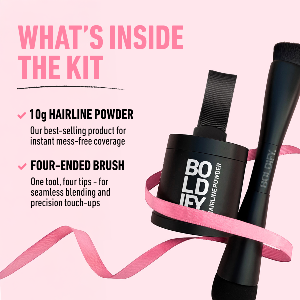Hairline Powder Starter Kit - Your All-In-One Kit for Flawless Roots, a Fuller Hairline, and Instant Confidence