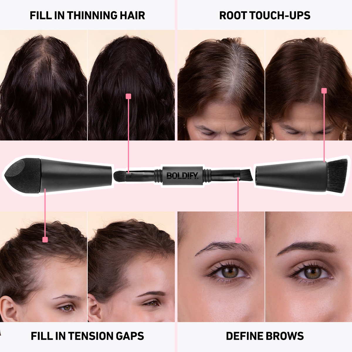 Hairline Powder Starter Kit - Your All-In-One Kit for Flawless Roots, a Fuller Hairline, and Instant Confidence