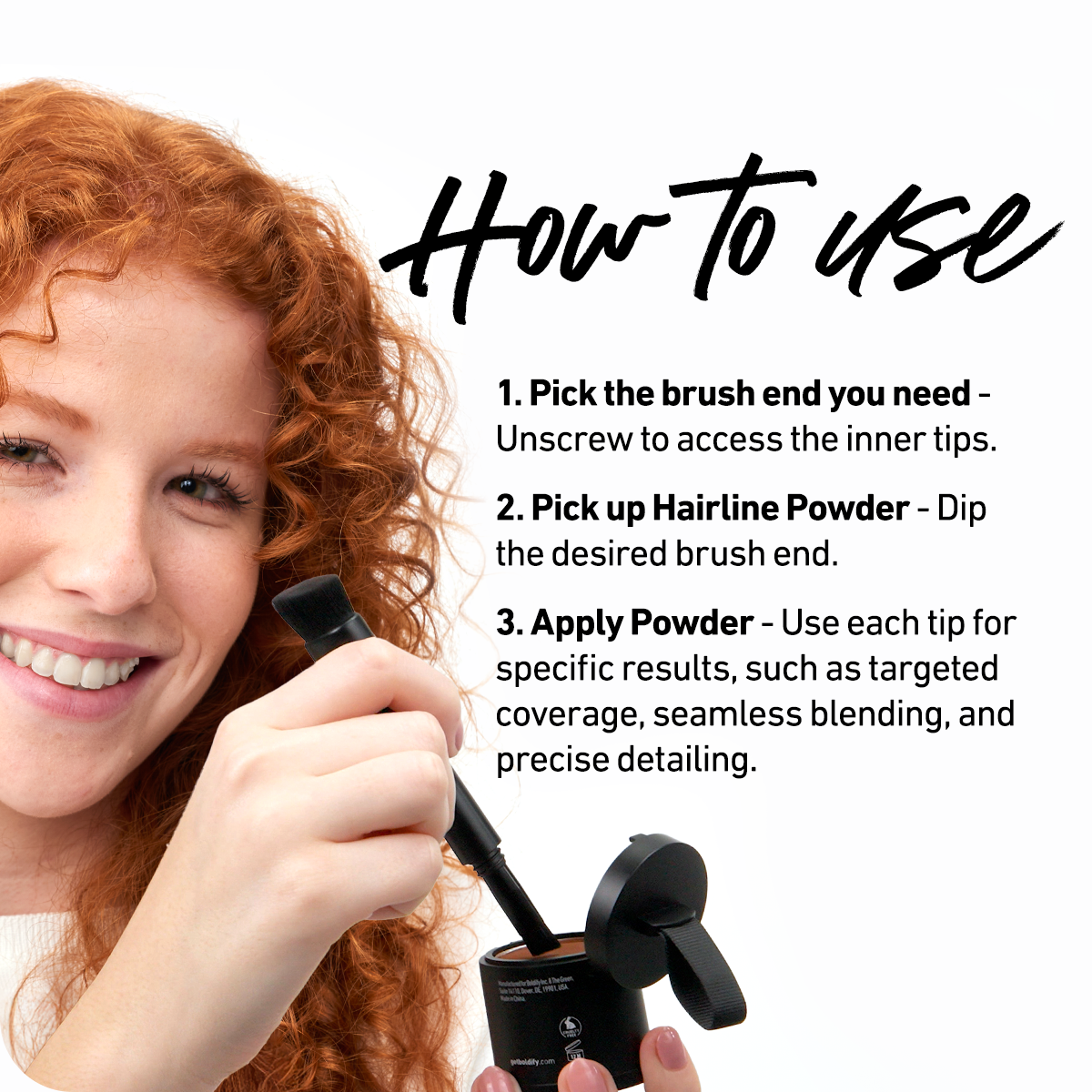 Hairline Powder Starter Kit - Your All-In-One Kit for Flawless Roots, a Fuller Hairline, and Instant Confidence