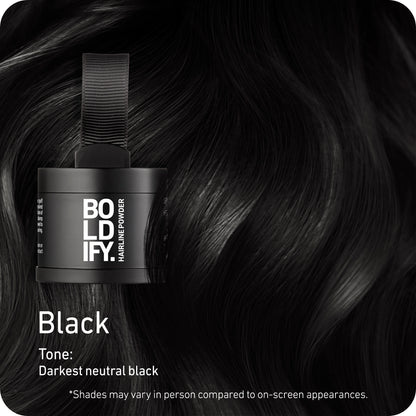 BOLDIFY Root Touch Up Powder with Brush, Covers Thinning Hair & Grays, Water-Resistant