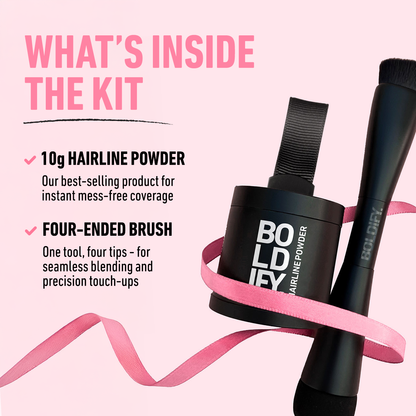 Hairline Powder Starter Kit - Your All-In-One Kit for Flawless Roots, a Fuller Hairline, and Instant Confidence