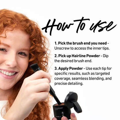 Hairline Powder Starter Kit - Your All-In-One Kit for Flawless Roots, a Fuller Hairline, and Instant Confidence